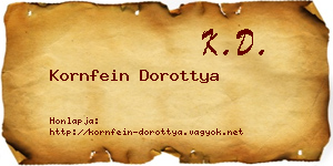 Kornfein Dorottya névjegykártya